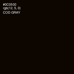 #0C0500 - Cod Gray Color Image